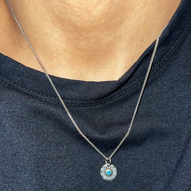 빈티지 터키석 1.0 체인목걸이 