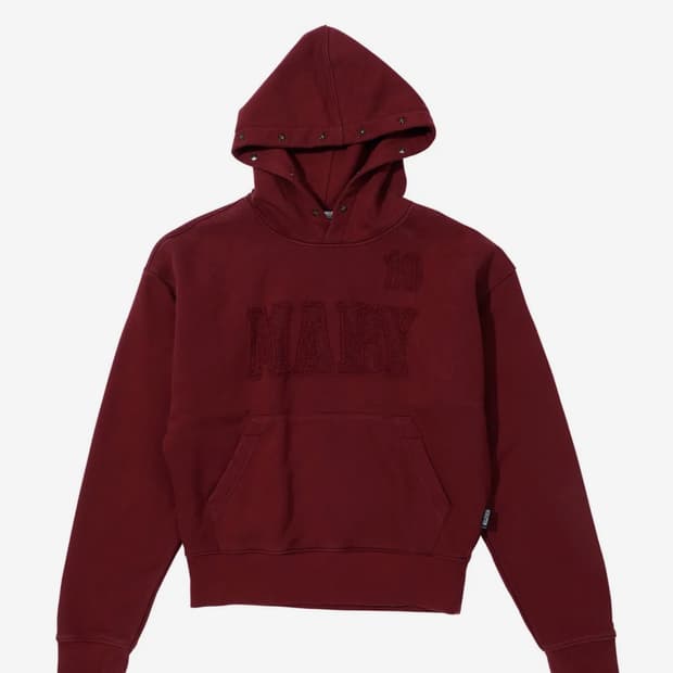 스컬프터 워싱 후드티 버건디