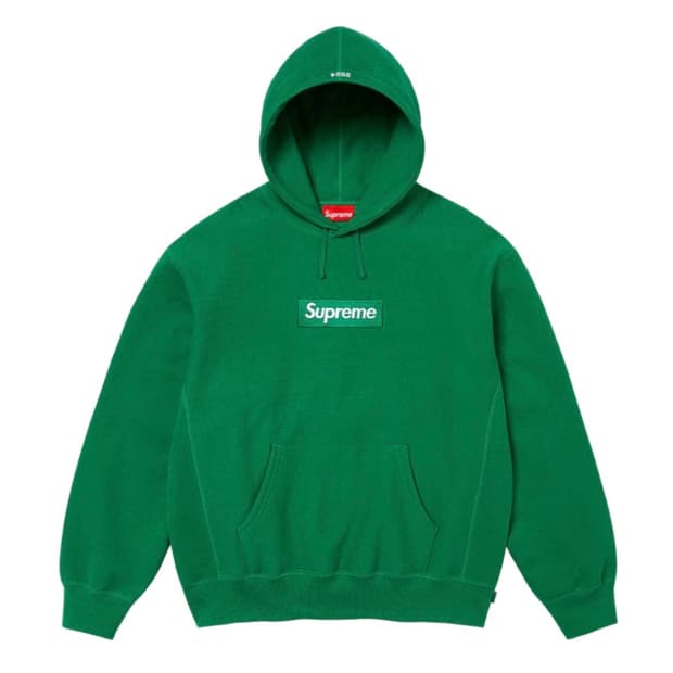 슈프림 박스로고 후드 스웨트셔츠 그린