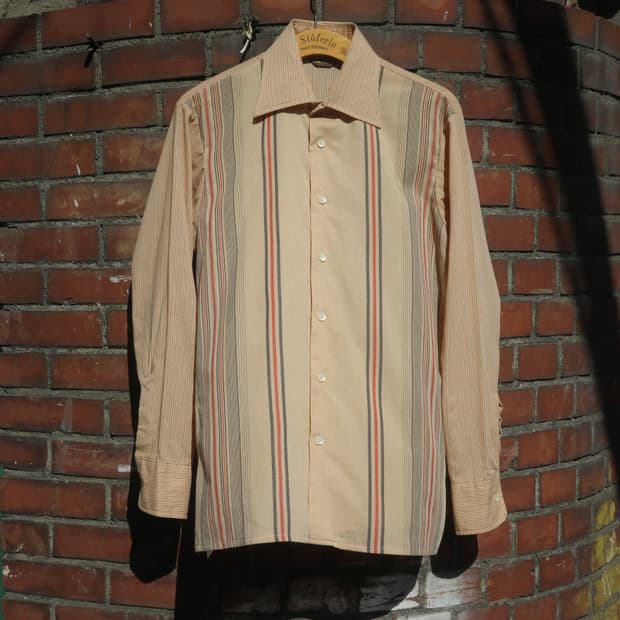 60s Baracuta by Van Heusen 스트라이프 드레스 셔츠