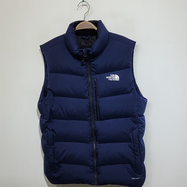 (L) 노스페이스 오리털 패딩조끼 네이비 다운 베스트 드라이벤트 