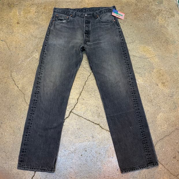 90s Made in USA 미국 빈티지 리바이스 501 블랙진 청바지