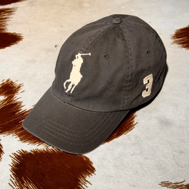 폴로 빅포니 볼캡 브라운 (OS) 레더 스트랩 