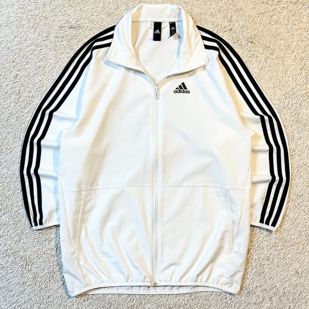 아디다스 ADIDAS 삼각로고 바람막이 자켓 화이트