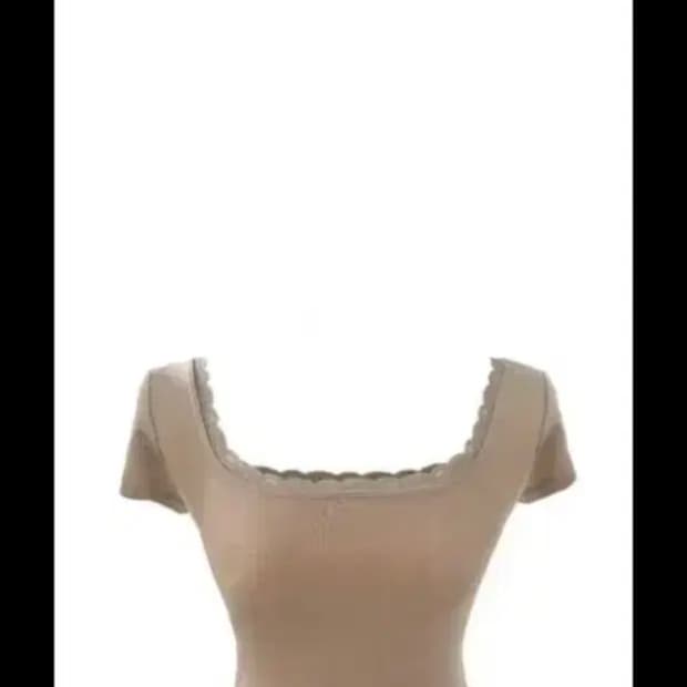 플리즈노팔로우 미미유라인레이스탑 반팔