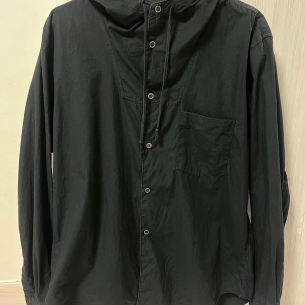 꼼데가르송 블랙 후드 셔츠