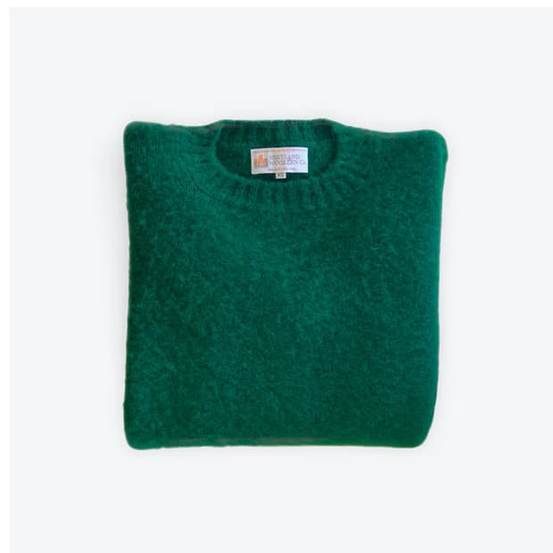 셔틀랜드 울른코 니트 그린 L사이즈 / 하울린 쉐기독 할리오브스코틀랜드