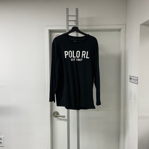 폴로 랄프로렌 로고 긴팔 티셔츠 블랙 L