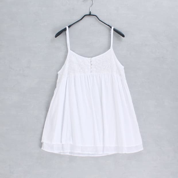 ikka _ embroidery cotton cami top