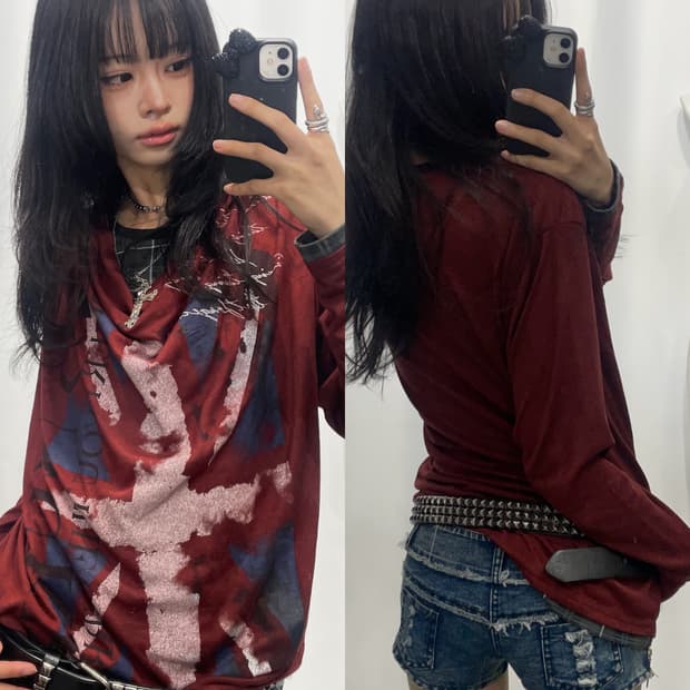 🎸유니온잭 프린팅 롱슬리브🎸