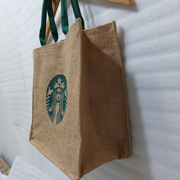스타벅스 주트백 황마 린넨 가방 토드백 새제품 사랑봉봉