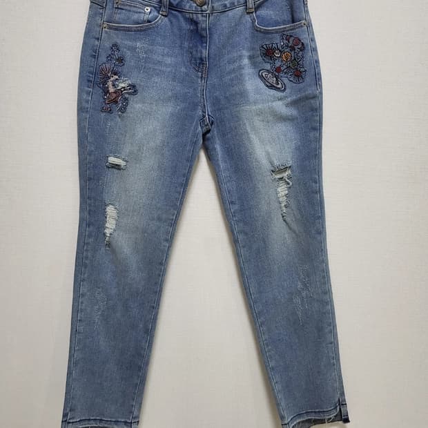 특가!오브제 자수  데님 청바지 M 55-66