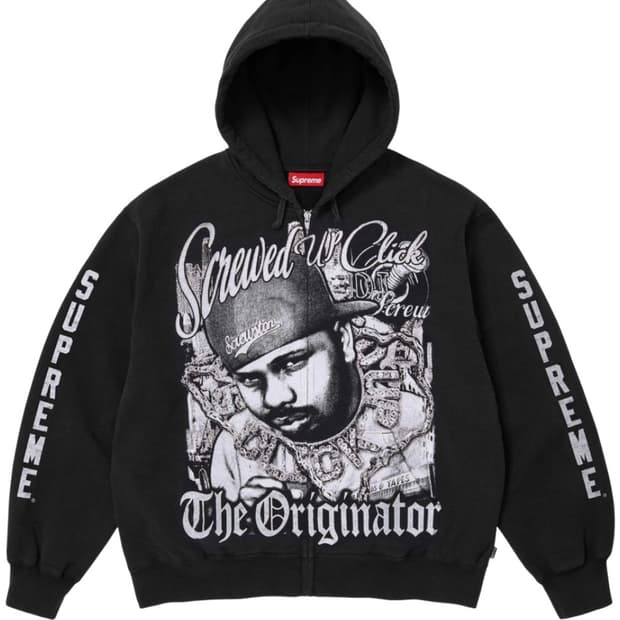 26ss 슈프림 DJ스크류 후드집업 블랙 새상품 M