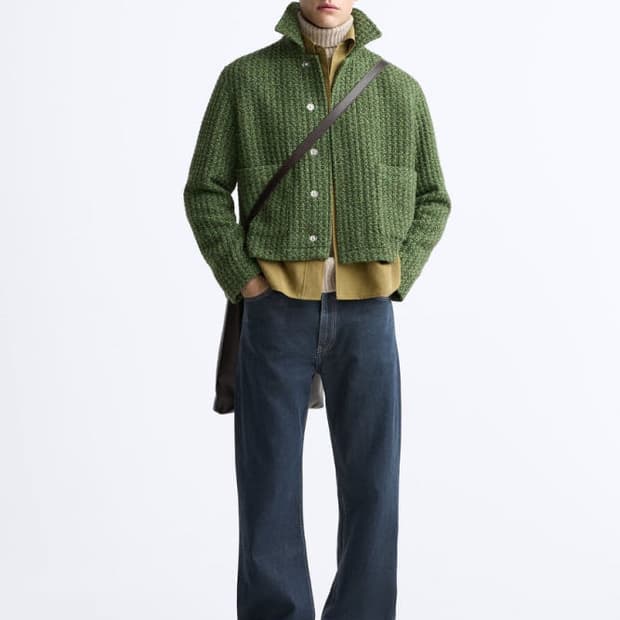 [XL] ZARA 크롭 스트럭처 점퍼
