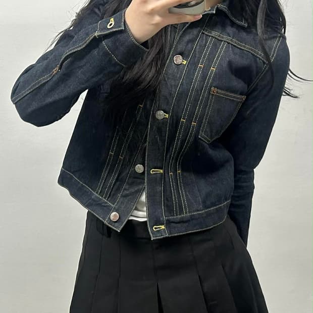 [S] 랄프로렌 데님 인디고 크롭 자켓