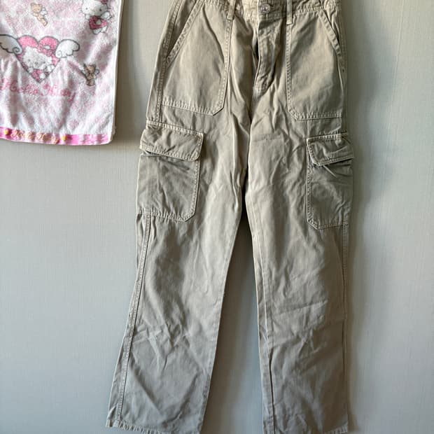 자라 카코 카키 베이지 팬츠