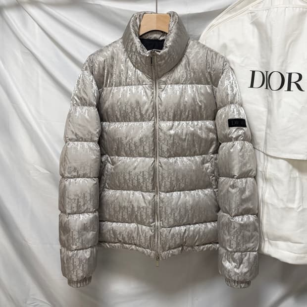 [S급/52] 디올 오블리크 패딩 실버 풀구성