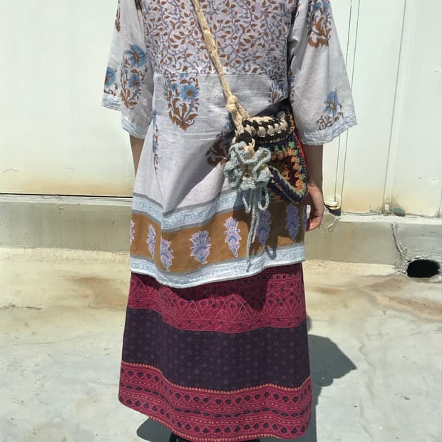 히피 모리걸 뜨개 니트 크로스백 