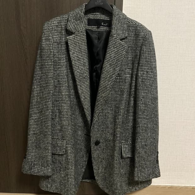 GCUT 지컷 체크 코트 자켓 