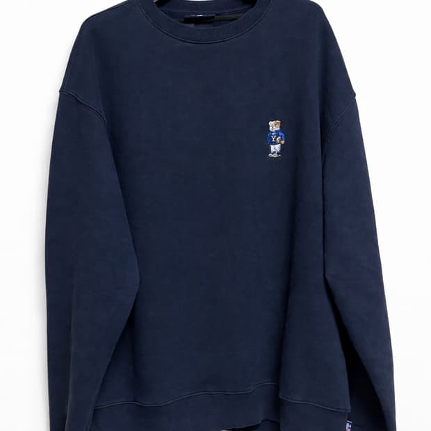 [ YALE 곰돌이 네이비 맨투맨 L ]