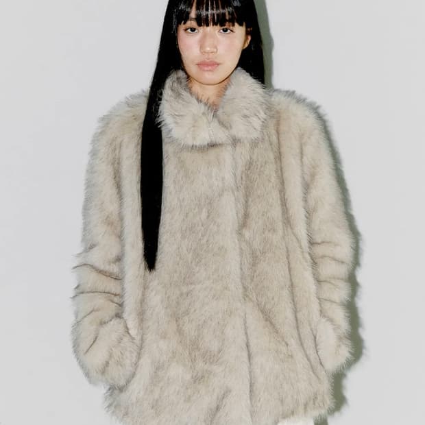 오피쉬 퍼자켓 라이트그레이