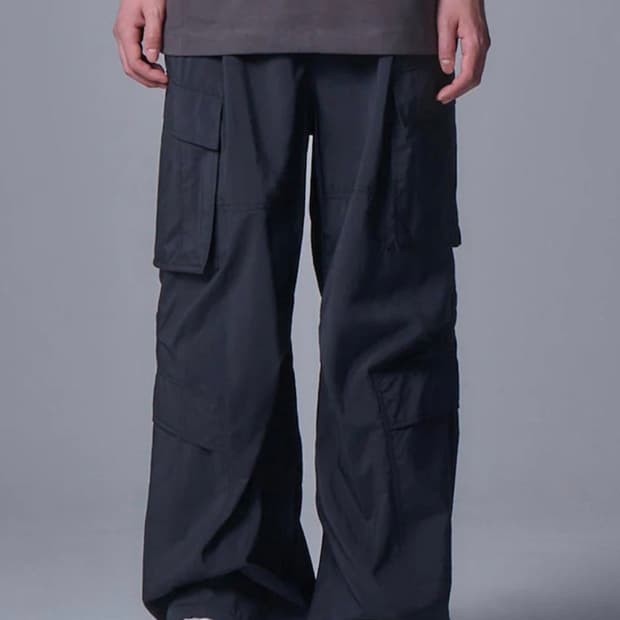 [44]준지 24fw 폴리 퍼커링 카고 팬츠