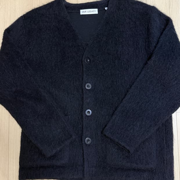 [48]아워레가시 모헤어 가디건 블랙