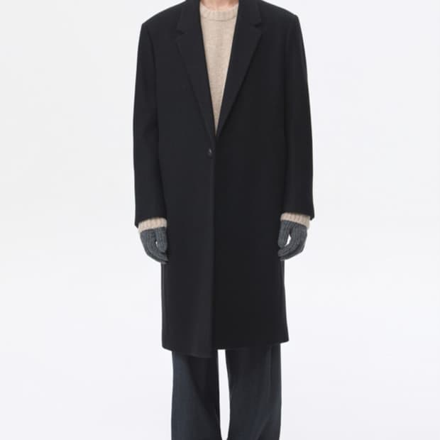 새상품)커스텀멜로우 Black Oversized Fit Notched