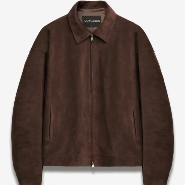 도프제이슨 오버핏 풀업 스웨이드 싱글 자켓 MOCHA