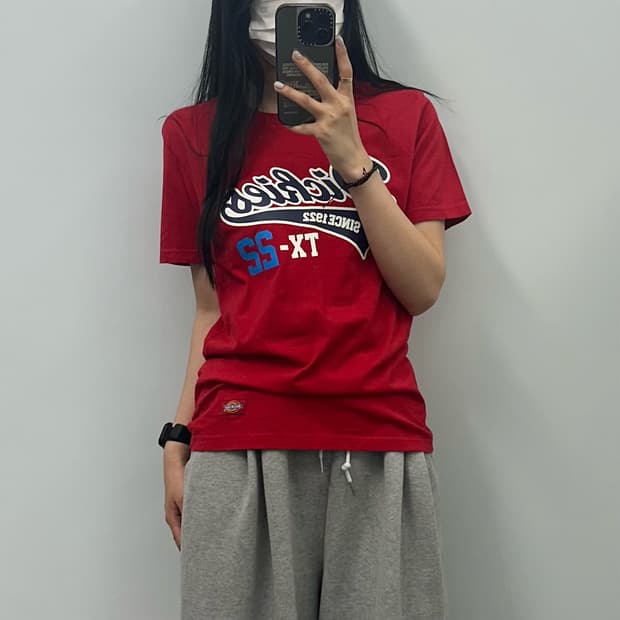디키즈 y2k 와투케 레드 반팔 티셔츠