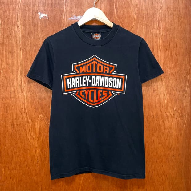 (S) USA Harley Davidson 할리 로고 프린팅 반팔티