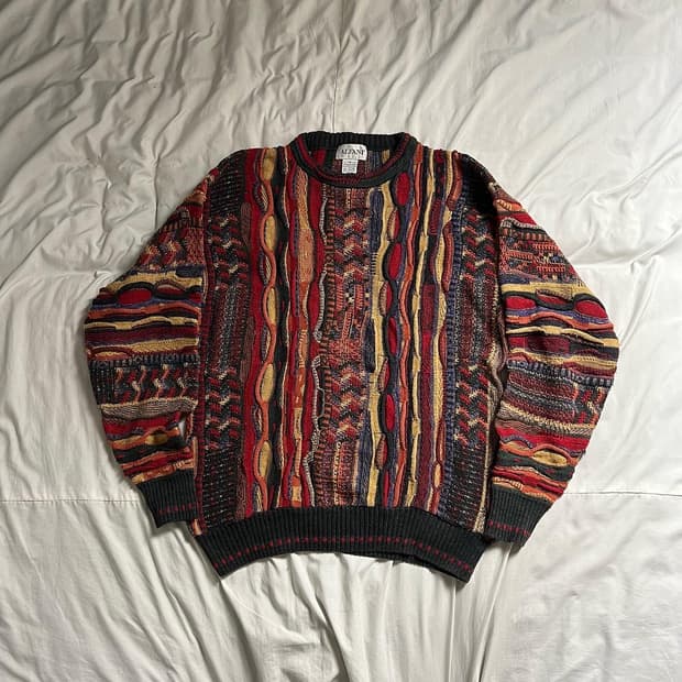 쿠지st 빈티지 케이블 니트