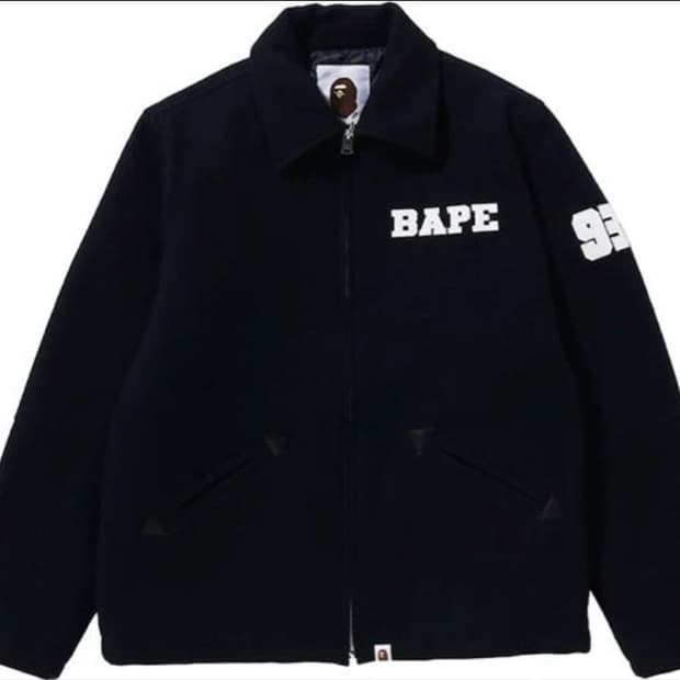 BAPE 93AW Melton Zip Jacket 베이프 멜톤 울 자켓 