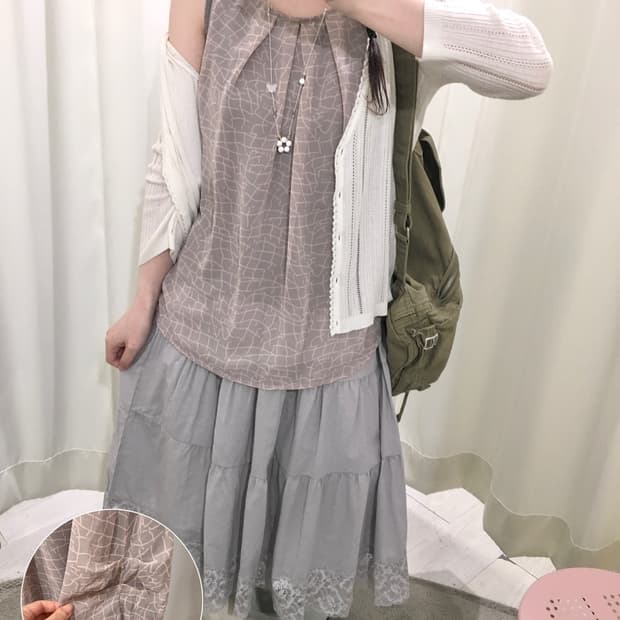 Giennur pattern sleeveless