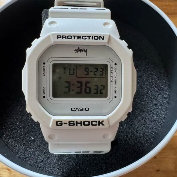 Gshock 지샥 Stussy 스투시 콜라보 DW-5600 화이트 풀박스