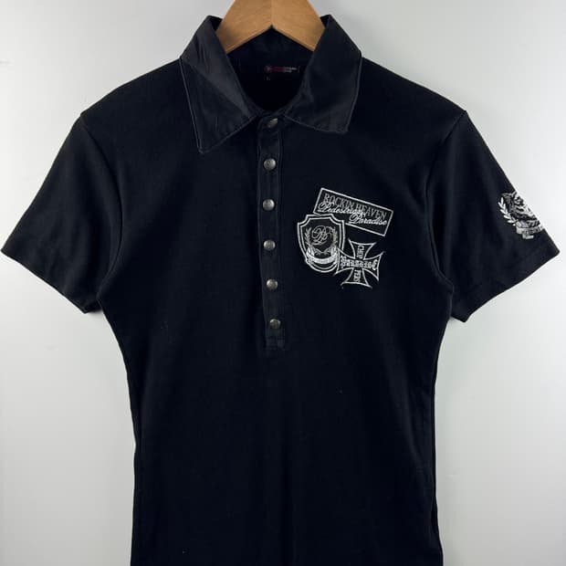 JPN Y2K 레터링 자수 슬리브1804