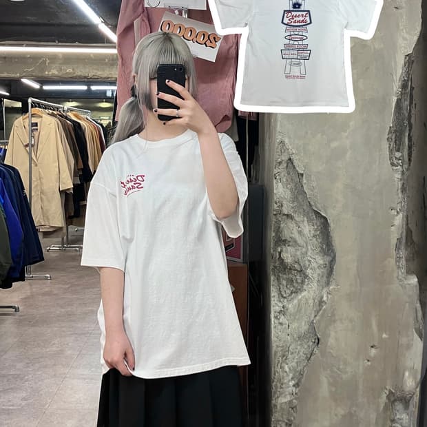 에스피오나지 백프린팅 반팔 티셔츠 화이트 XL  #csz3378