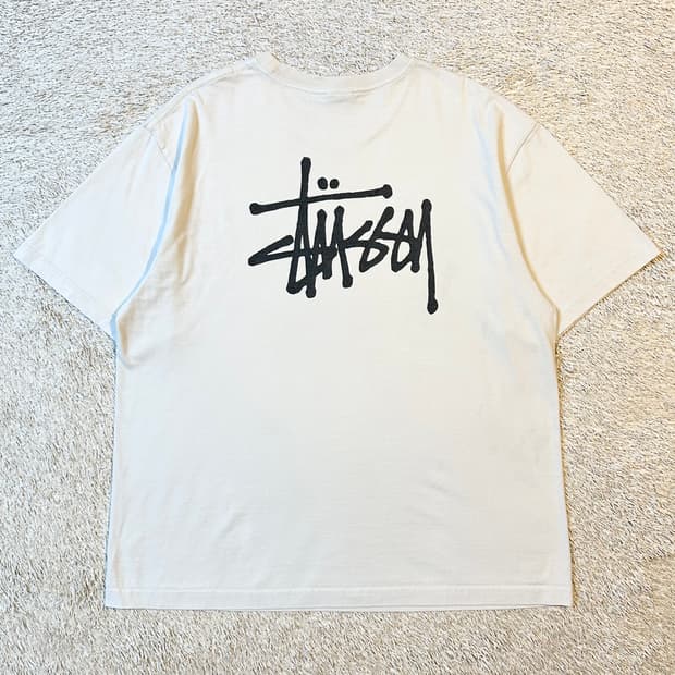 스투시 STUSSY 베이직 로고 반팔 티셔츠 화이트