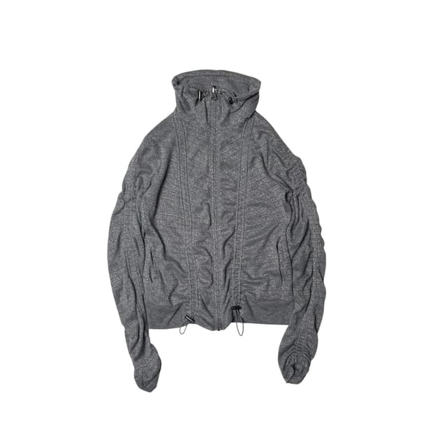 Armani exchange 글리터 레터링 셔링 집업 자켓
