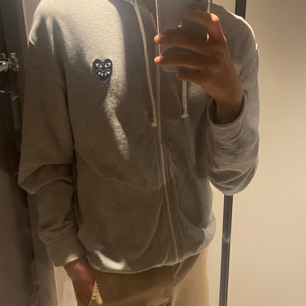 꼼데가르송 더블하트  후드집업