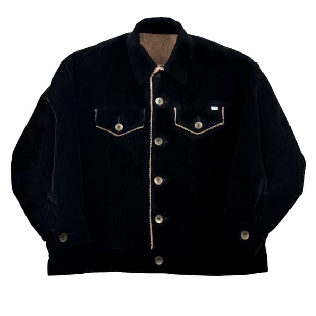 컬러비콘 코듀로이 블루종 자켓