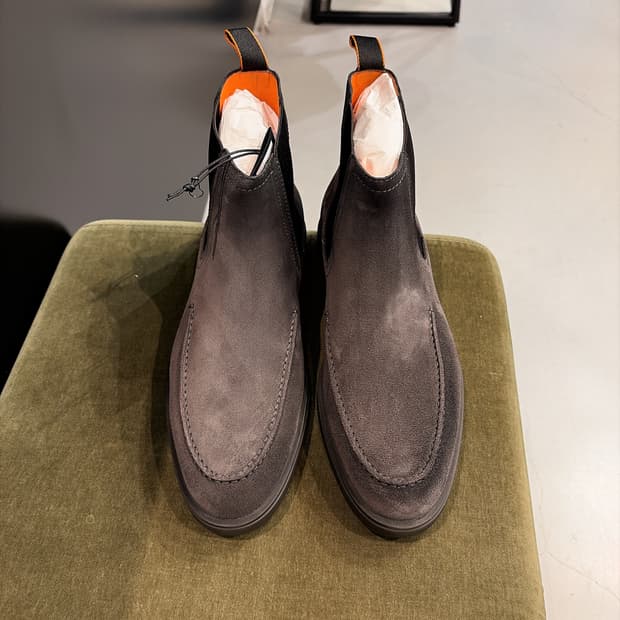 (정품/새상품) SANTONI 산토니 남성 스웨이드 첼시부츠