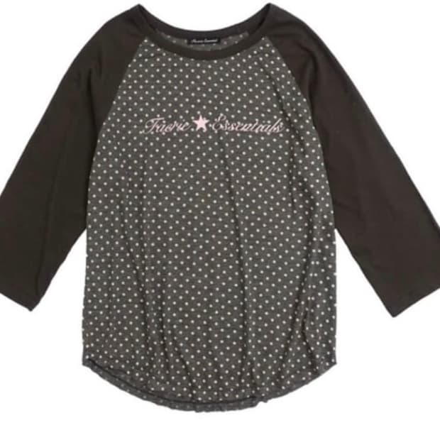 샵페어리 도트 레글런 슬리브 탑