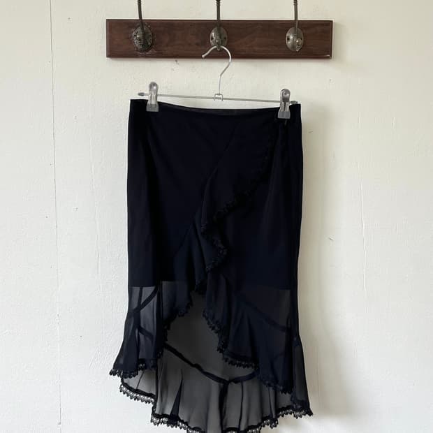 Japan vtg 플레어 블랙 스커트