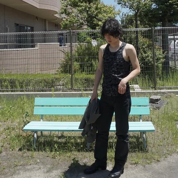 Comme des garcons reversible camo tank