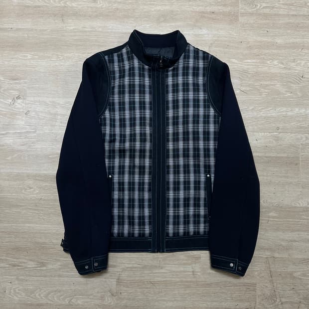 피에르 발망 여성 체크패턴 집업자켓 [블랙] XL/105
