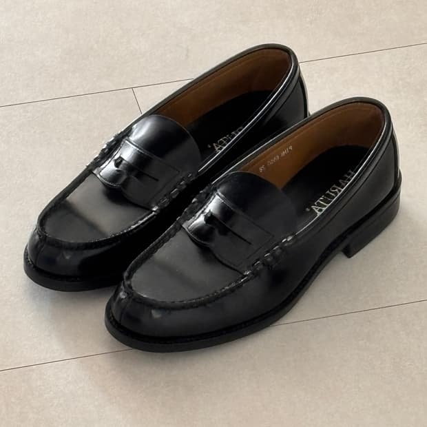 하루타 6550 블랙 로퍼 새상품 280 EEE