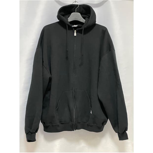 (XXL) 90s 러셀 애슬래틱 50/50 후드 집업 블랙