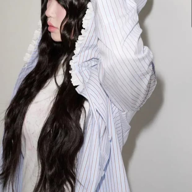 오모모 omomo sociu shirt blue 수시오 셔츠 블루 팝니다