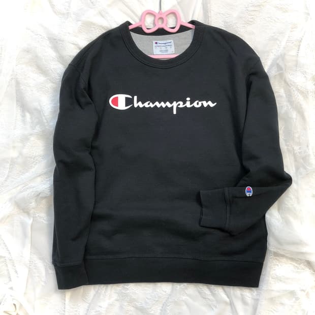 챔피온 블랙 맨투맨